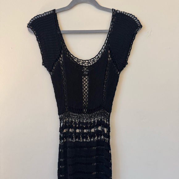 ABS Allen Schwartz Black Crochet Dress - Picture 1 of 4